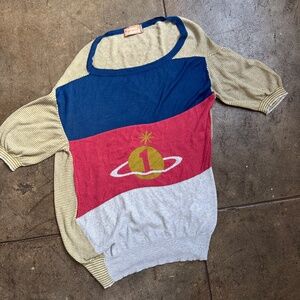 Vivienne Westwood S/S 2017 Silk Unisex Gold Label T shirt Rare